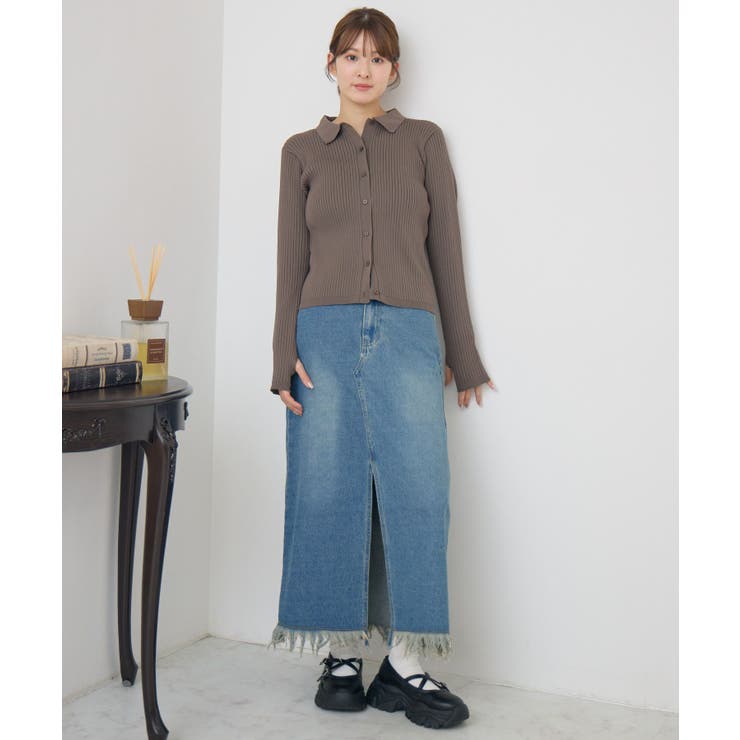 襟付チビボタンカーデ | RETRO GIRL | 詳細画像11 