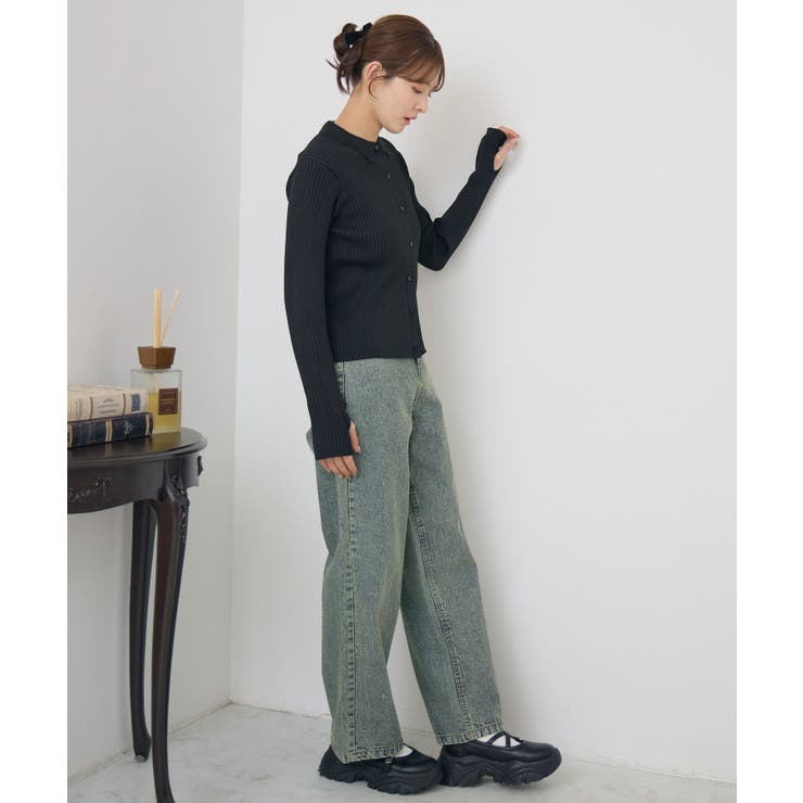 襟付チビボタンカーデ | RETRO GIRL | 詳細画像14 