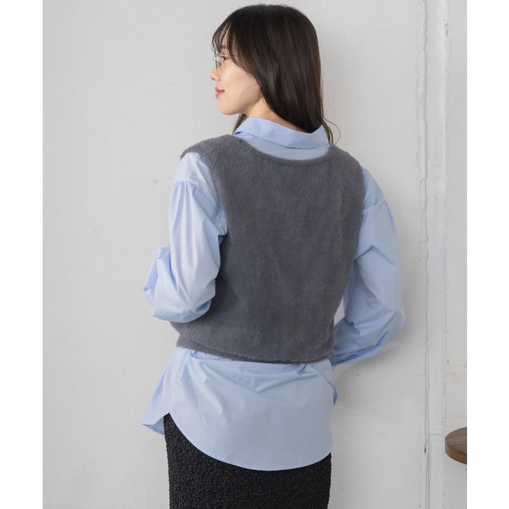 シャギーベストSETシャツ | RETRO GIRL | 詳細画像10 