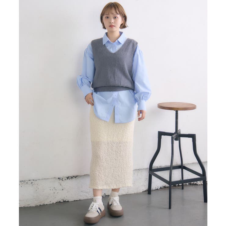 シャギーベストSETシャツ | RETRO GIRL | 詳細画像11 