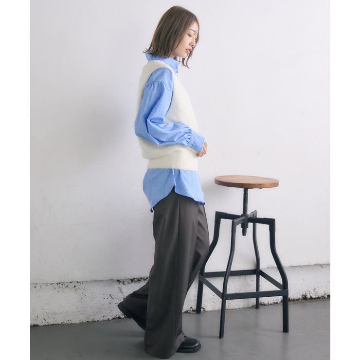 シャギーベストSETシャツ | RETRO GIRL | 詳細画像13 