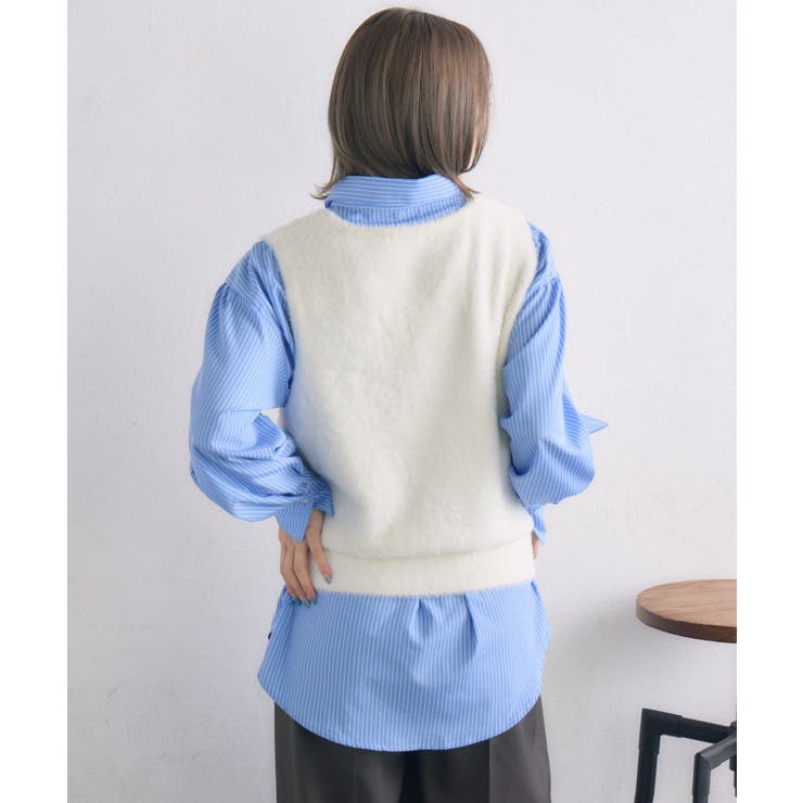 シャギーベストSETシャツ | RETRO GIRL | 詳細画像19 