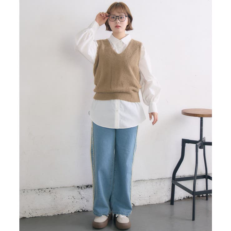 シャギーベストSETシャツ | RETRO GIRL | 詳細画像20 