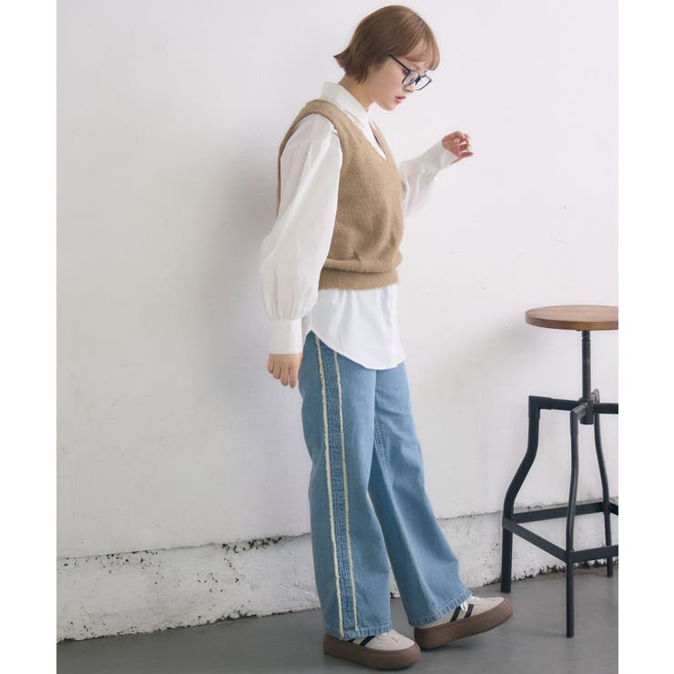 シャギーベストSETシャツ | RETRO GIRL | 詳細画像21 