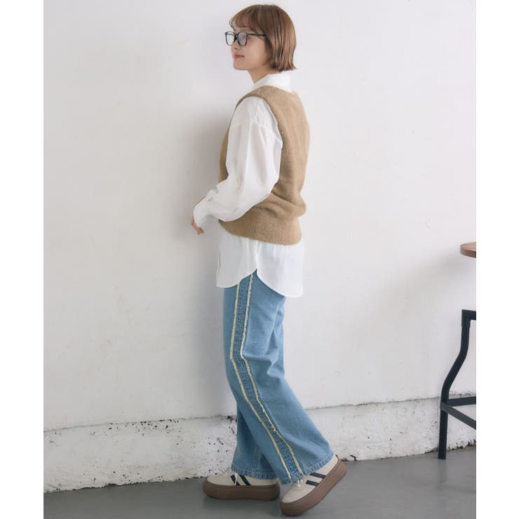 シャギーベストSETシャツ | RETRO GIRL | 詳細画像22 