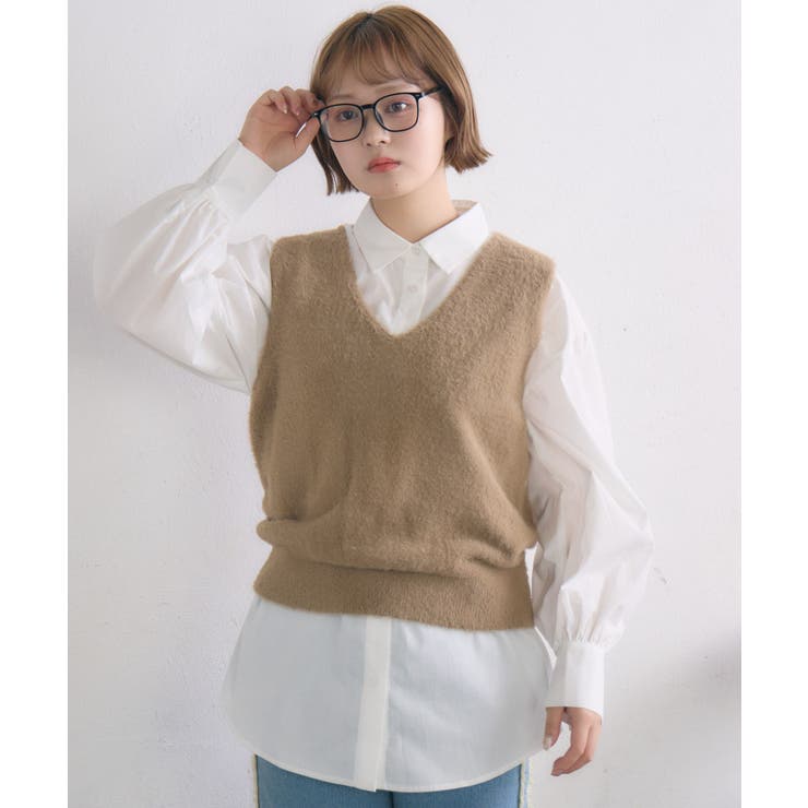 シャギーベストSETシャツ | RETRO GIRL | 詳細画像24 