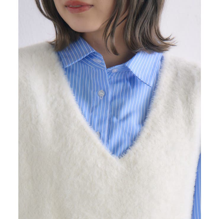 シャギーベストSETシャツ | RETRO GIRL | 詳細画像34 