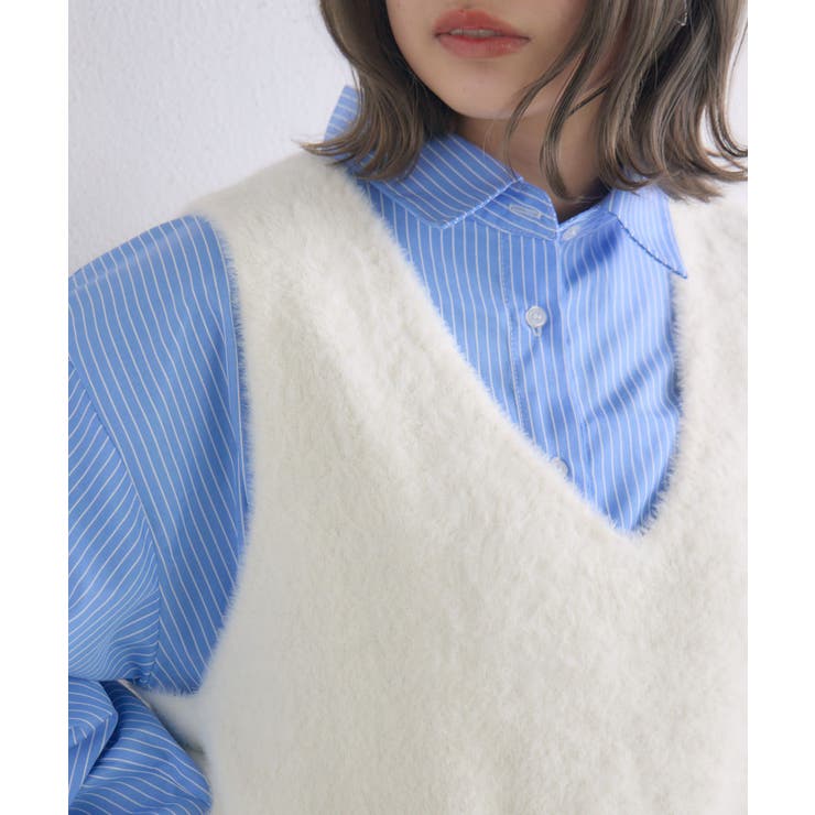 シャギーベストSETシャツ | RETRO GIRL | 詳細画像37 