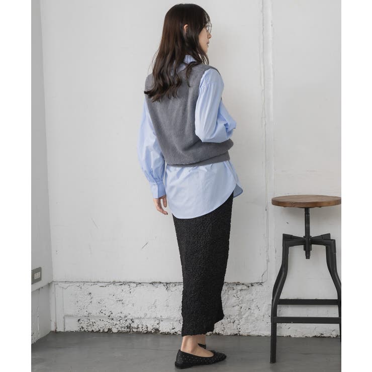 シャギーベストSETシャツ | RETRO GIRL | 詳細画像6 