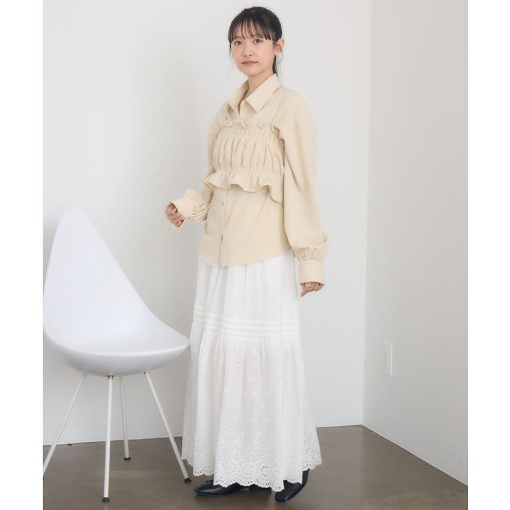 ギャザーキャミsetシャツ | RETRO GIRL | 詳細画像12 