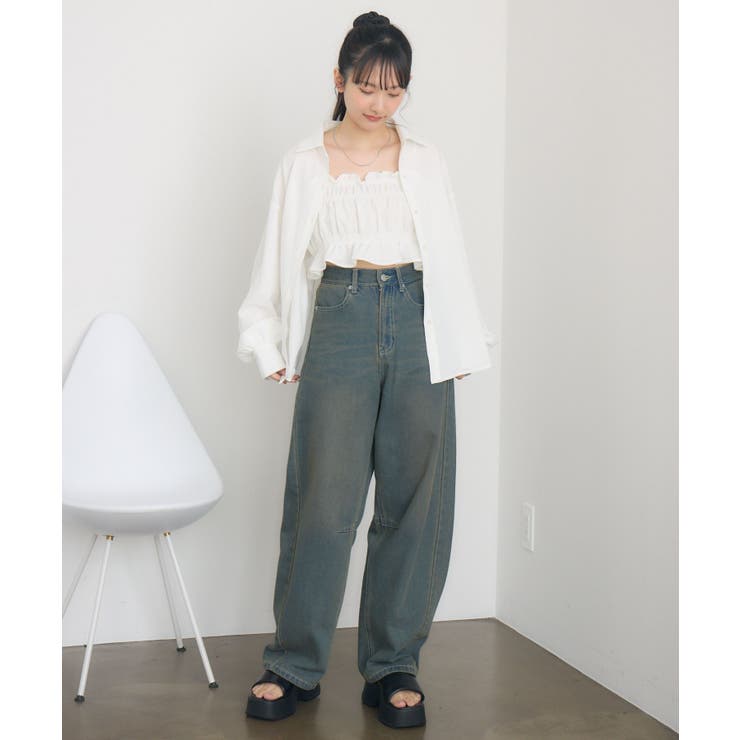 ギャザーキャミsetシャツ | RETRO GIRL | 詳細画像2 