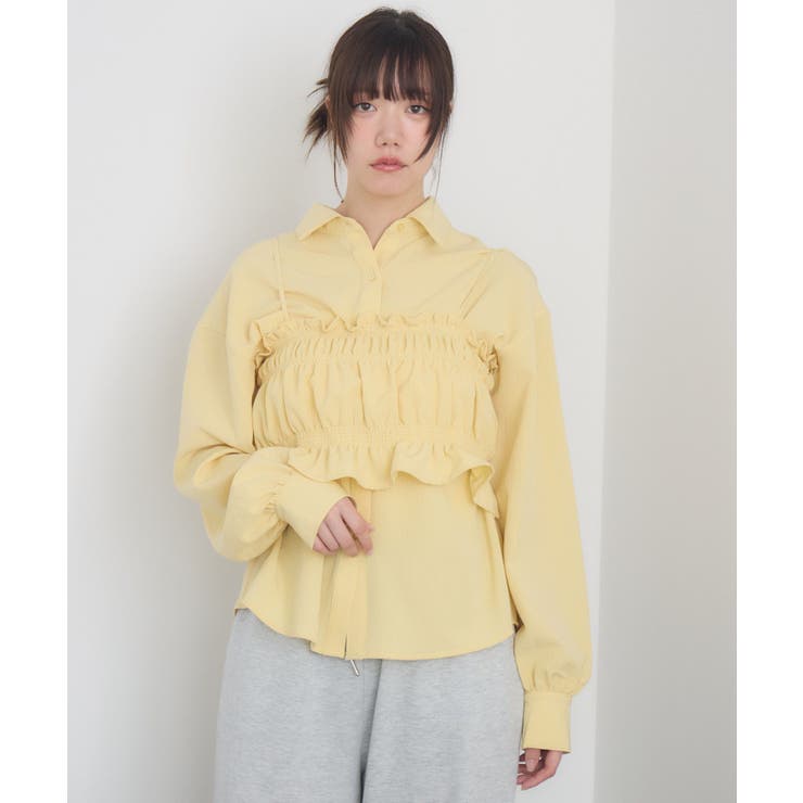 ギャザーキャミsetシャツ | RETRO GIRL | 詳細画像22 