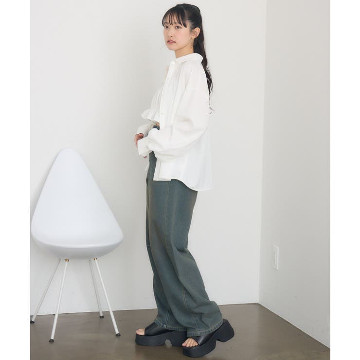 ギャザーキャミsetシャツ | RETRO GIRL | 詳細画像4 