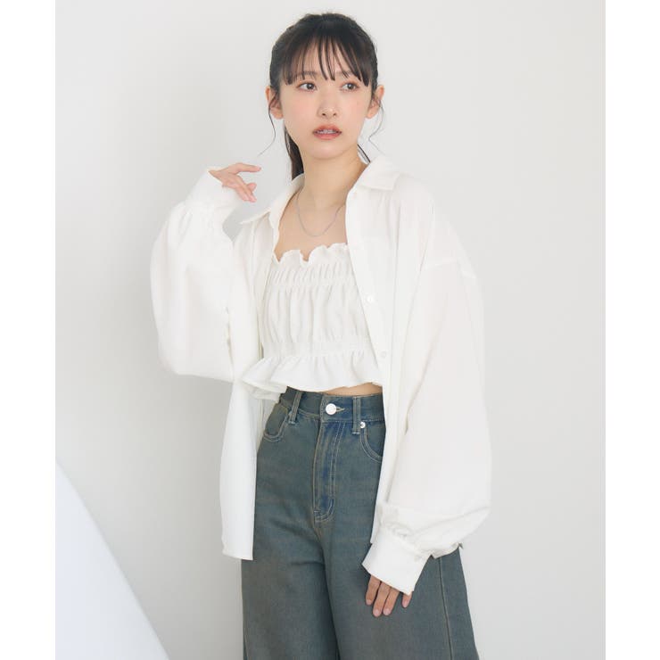 ギャザーキャミsetシャツ | RETRO GIRL | 詳細画像6 