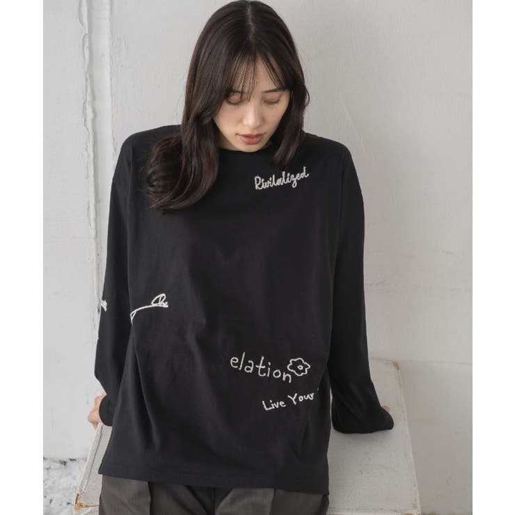 ランダム刺繍ロンTEE | RETRO GIRL | 詳細画像10 