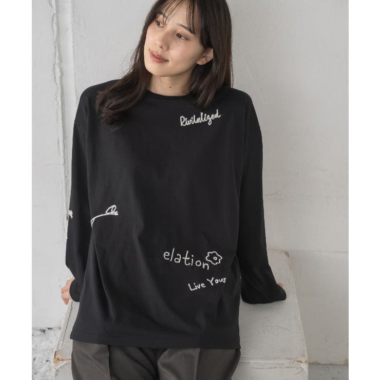 ランダム刺繍ロンTEE | RETRO GIRL | 詳細画像11 