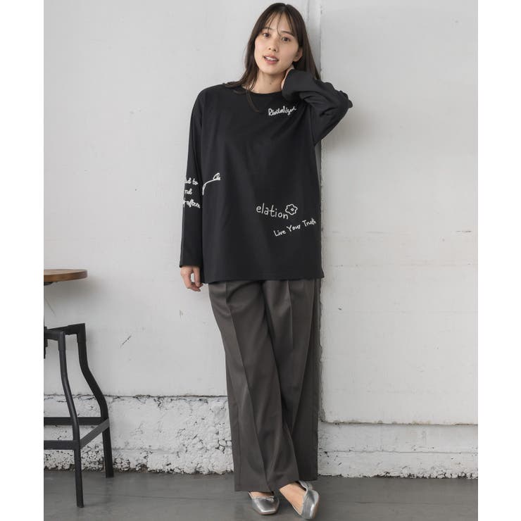 ランダム刺繍ロンTEE | RETRO GIRL | 詳細画像13 