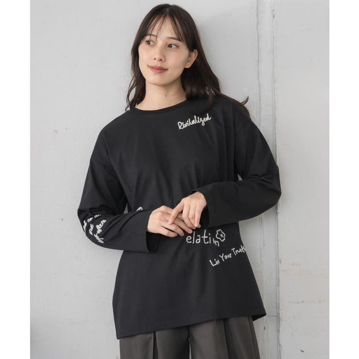 ランダム刺繍ロンTEE | RETRO GIRL | 詳細画像17 
