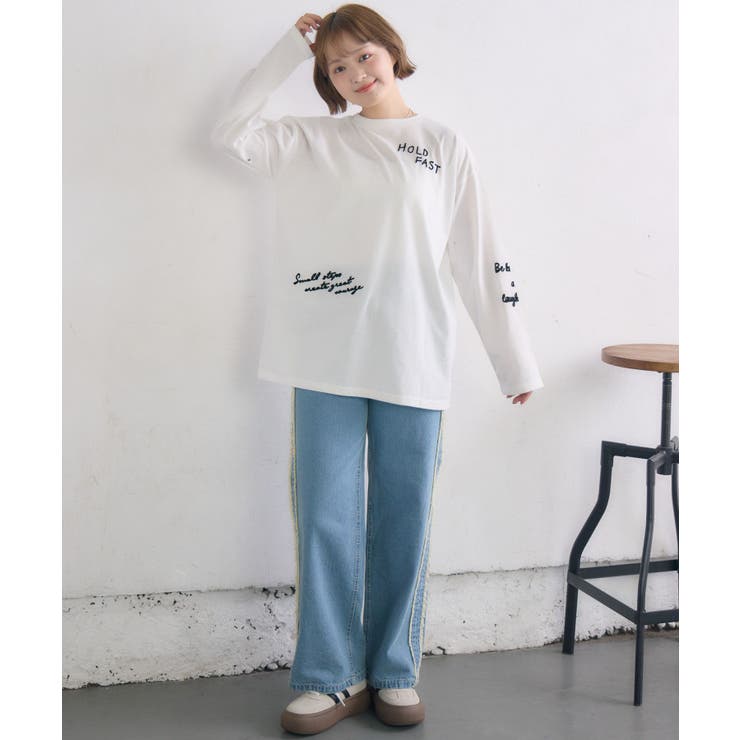 ランダム刺繍ロンTEE | RETRO GIRL | 詳細画像2 