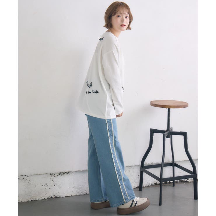 ランダム刺繍ロンTEE | RETRO GIRL | 詳細画像3 