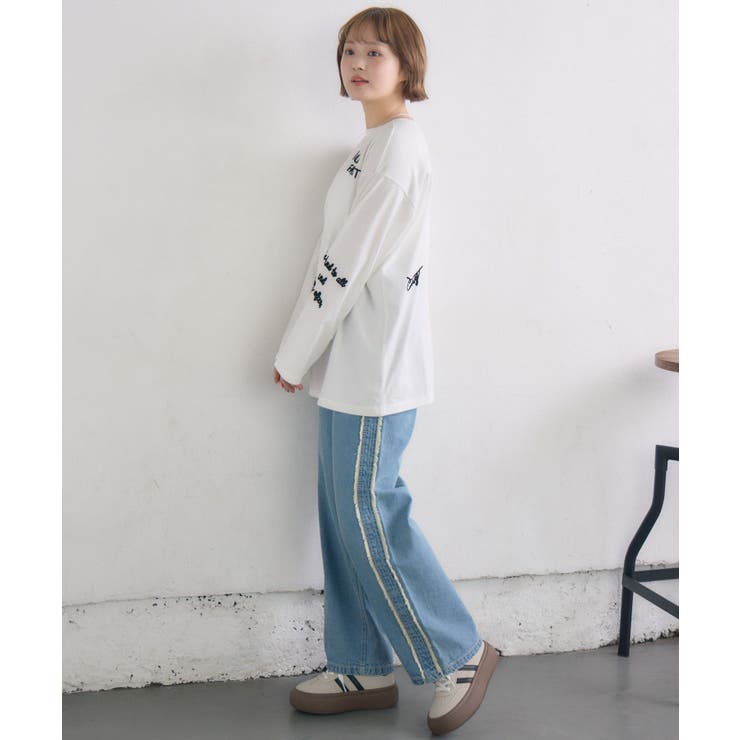 ランダム刺繍ロンTEE | RETRO GIRL | 詳細画像4 