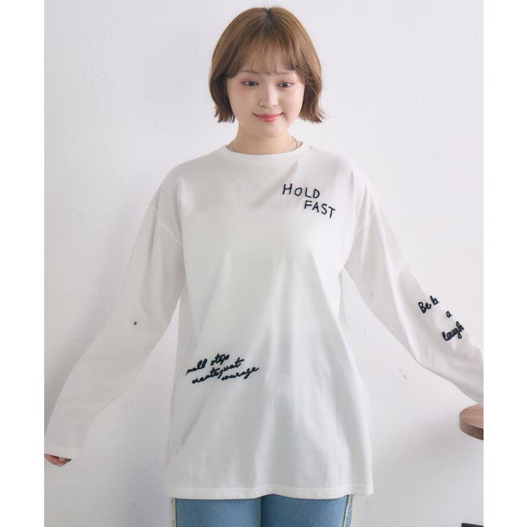 ランダム刺繍ロンTEE | RETRO GIRL | 詳細画像6 
