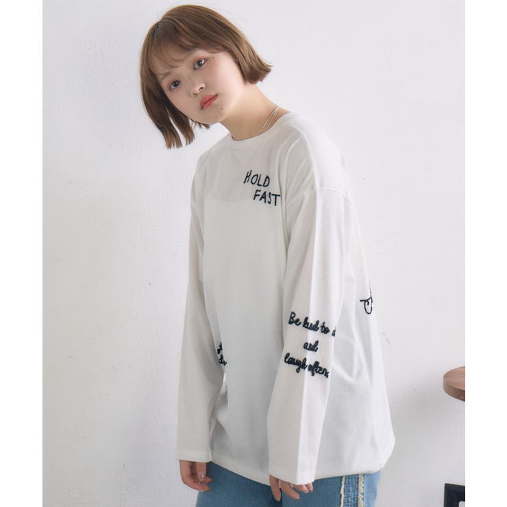 ランダム刺繍ロンTEE | RETRO GIRL | 詳細画像8 