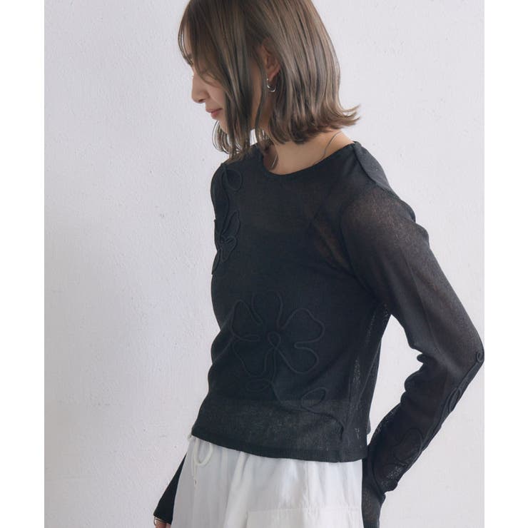 BLK1 | 【新色追加】コード刺繍インナー | RETRO GIRL