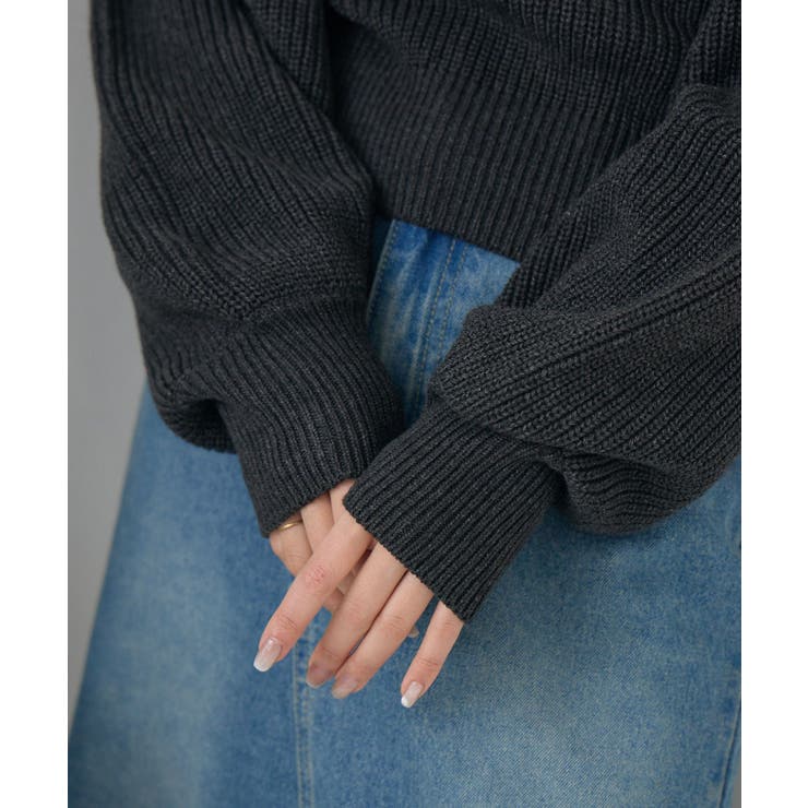 スカシ柄スキッパーニット | RETRO GIRL | 詳細画像30 