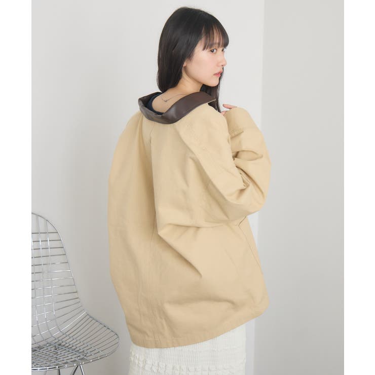 Fレザー襟カバーオール | RETRO GIRL | 詳細画像10 