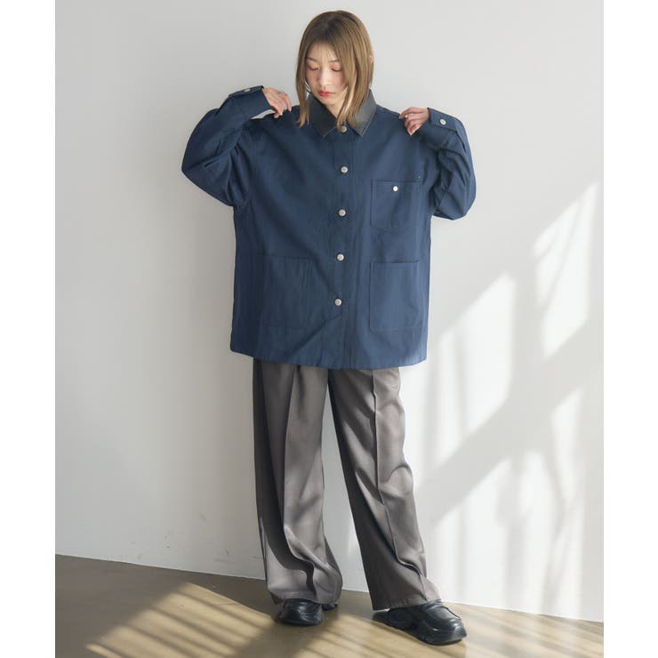 Fレザー襟カバーオール | RETRO GIRL | 詳細画像11 