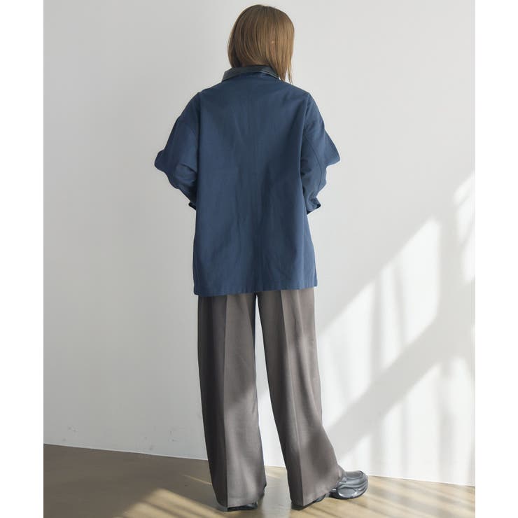 Fレザー襟カバーオール | RETRO GIRL | 詳細画像14 