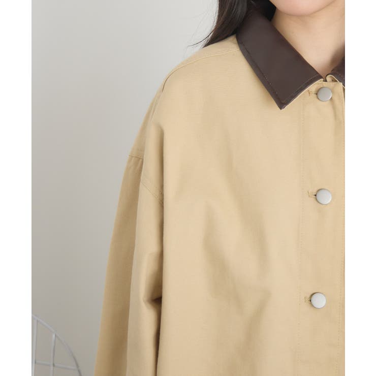 Fレザー襟カバーオール | RETRO GIRL | 詳細画像20 