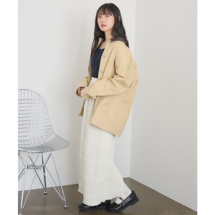 Fレザー襟カバーオール | RETRO GIRL | 詳細画像5 