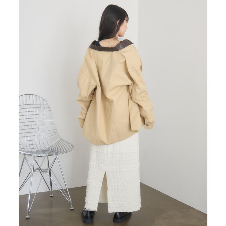 Fレザー襟カバーオール | RETRO GIRL | 詳細画像6 