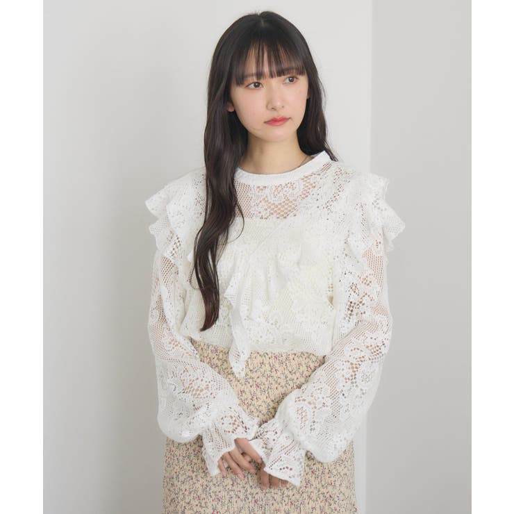 WHT2 | レースVフリルBL | RETRO GIRL