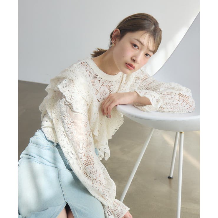 WHT4 | レースVフリルBL | RETRO GIRL