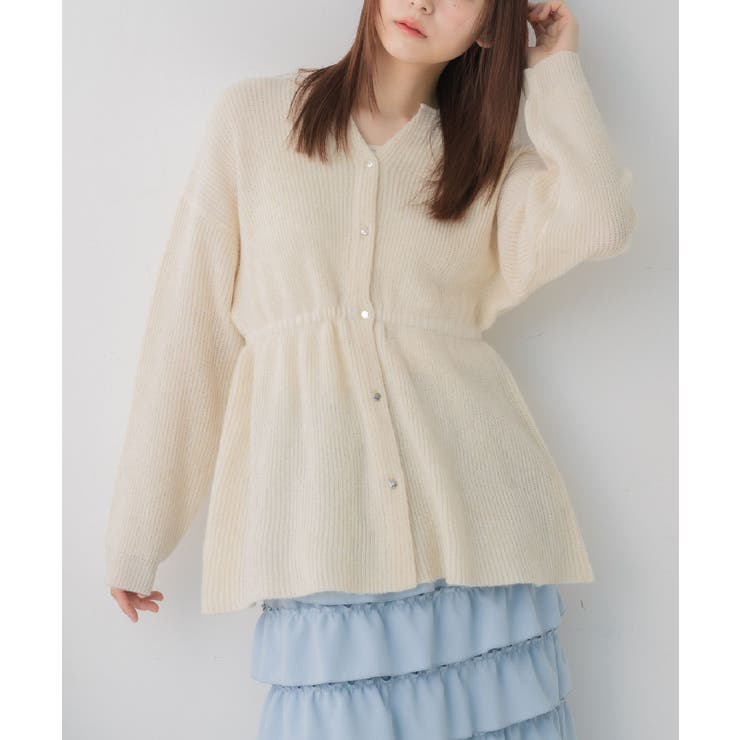 WHT4 | モヘアペプラムカーデ | RETRO GIRL