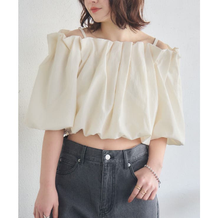 WHT4 | 【WEB限定カラー追加】バルーンオフショルBL | RETRO GIRL