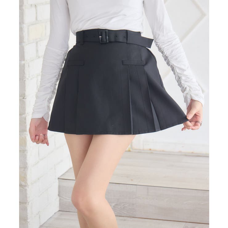 ベルト付プリーツスカート | RETRO GIRL | 詳細画像10 