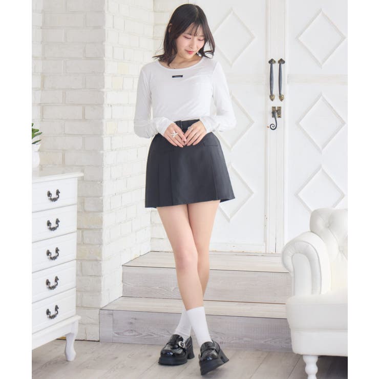 ベルト付プリーツスカート | RETRO GIRL | 詳細画像2 