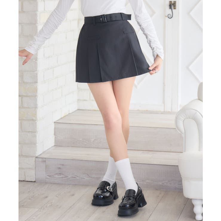 ベルト付プリーツスカート | RETRO GIRL | 詳細画像6 