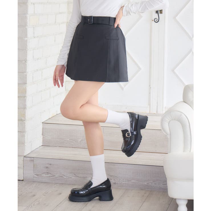 ベルト付プリーツスカート | RETRO GIRL | 詳細画像7 