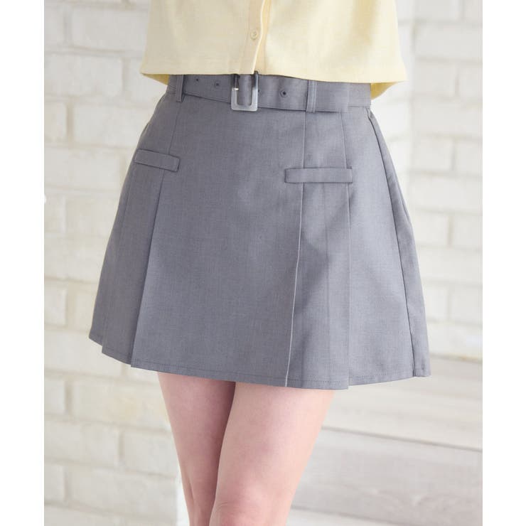 GRY0 | ベルト付プリーツスカート | RETRO GIRL