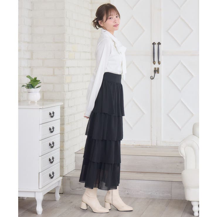 BレースアップティアードSK | RETRO GIRL | 詳細画像4 