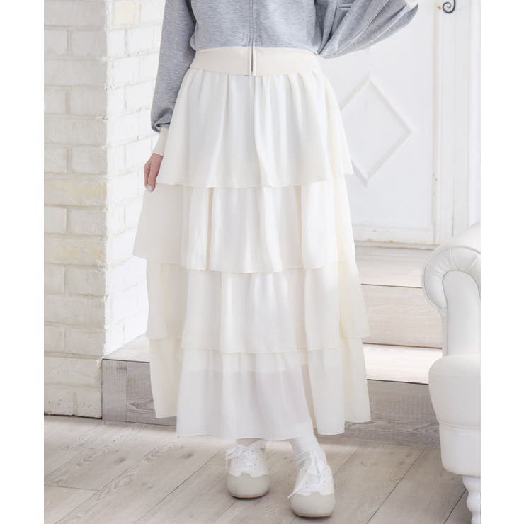 WHT4 | BレースアップティアードSK | RETRO GIRL