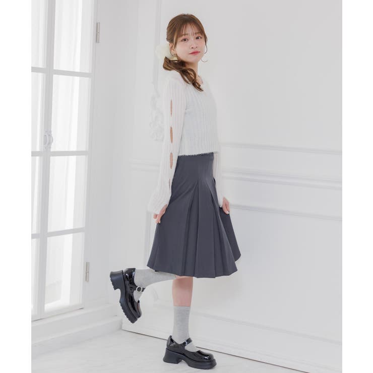ベルト付きプリーツミディSK | RETRO GIRL | 詳細画像3 