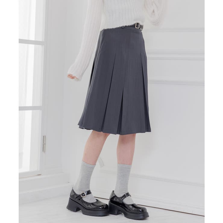ベルト付きプリーツミディSK | RETRO GIRL | 詳細画像7 