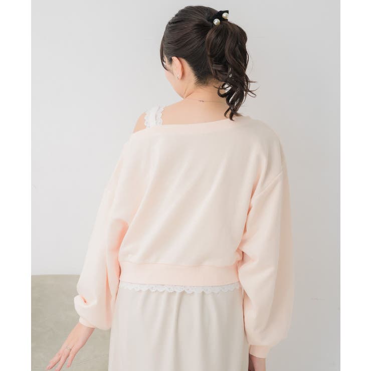 レース付ワンショルトレーナー | RETRO GIRL | 詳細画像12 