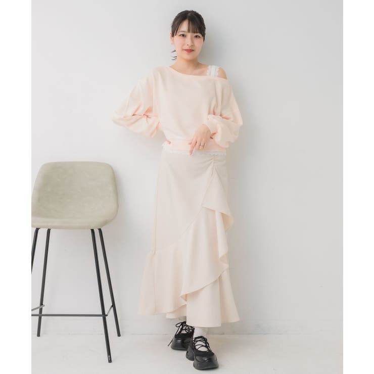 レース付ワンショルトレーナー | RETRO GIRL | 詳細画像13 